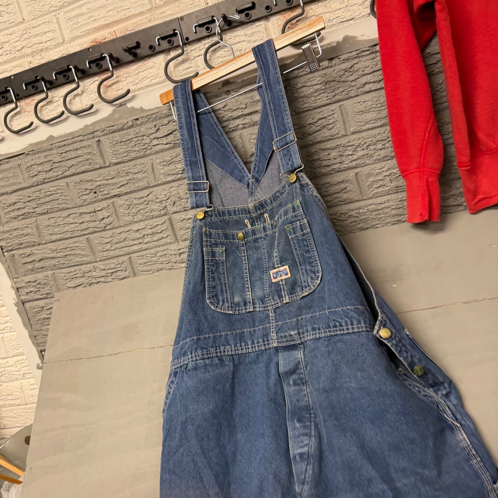 Big Smith Mens Blue Denim Bib Overalls 100% Cotton Workwear 44x30 1110183-41R